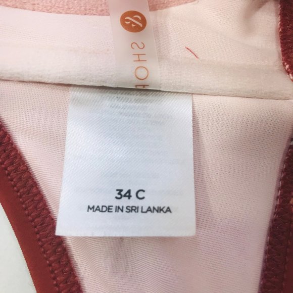 Shade And Shore Women's Size 34C Bikini Swim Top Underwire Brown Polka Dot NWOT - Picture 5 of 11